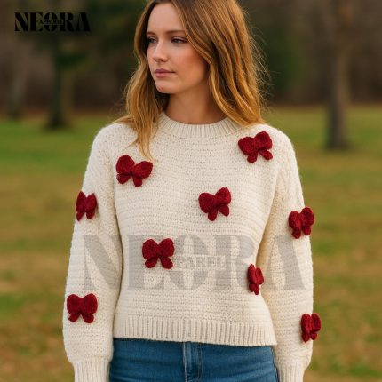 Handmade Bow Knit Sweater